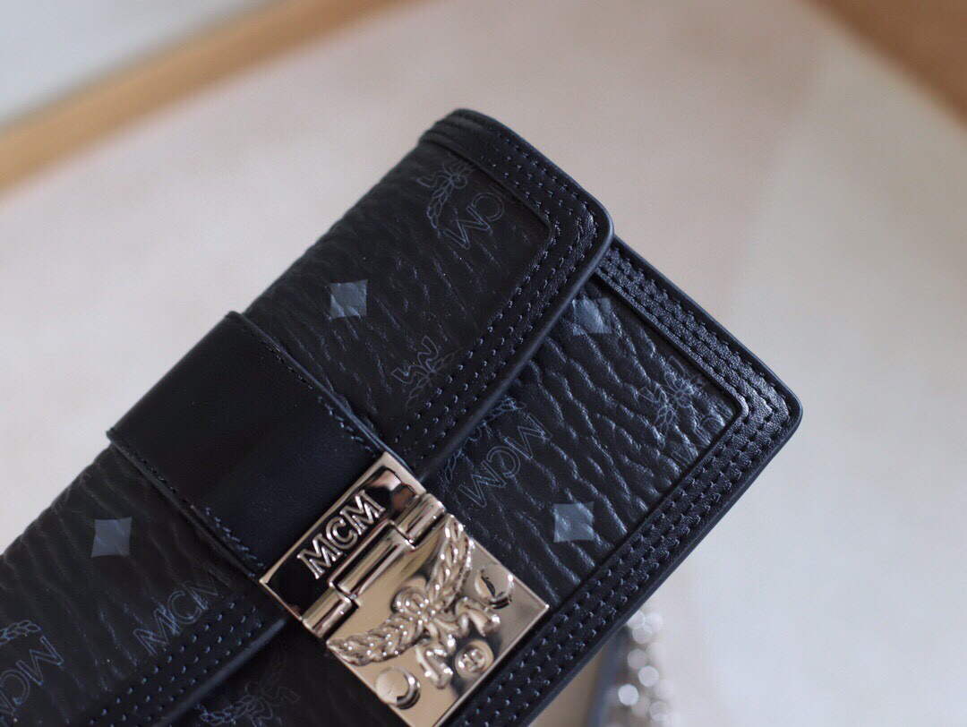 MCM MWRBAWO05BK001 Tracy Mini Crossbody in Visetos Black