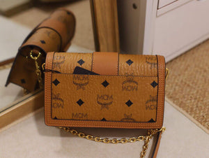 MCM MWRBAWO05CO001 Tracy Mini Crossbody in Visetos Cognac | COGNAC - Default Title - View 3