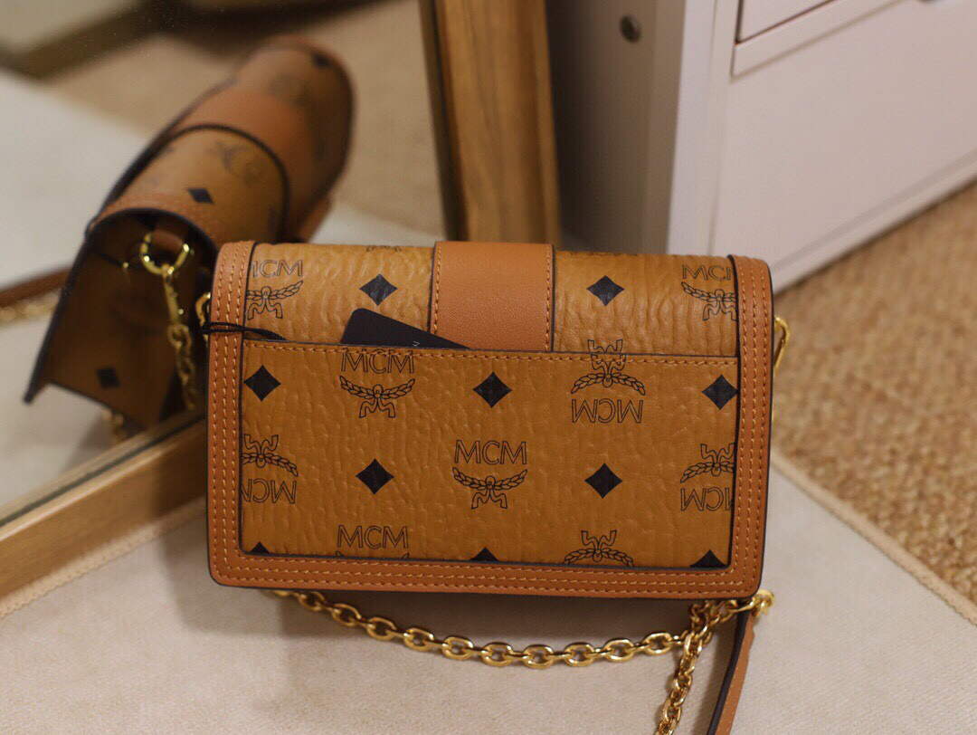MCM MWRBAWO05CO001 Tracy Mini Crossbody in Visetos Cognac | COGNAC