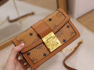 MCM MWRBAWO05CO001 Tracy Mini Crossbody in Visetos Cognac | COGNAC - Default Title - View 4