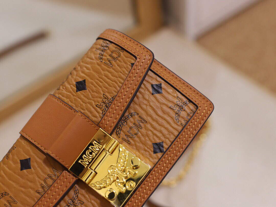 MCM MWRBAWO05CO001 Tracy Mini Crossbody in Visetos Cognac | COGNAC