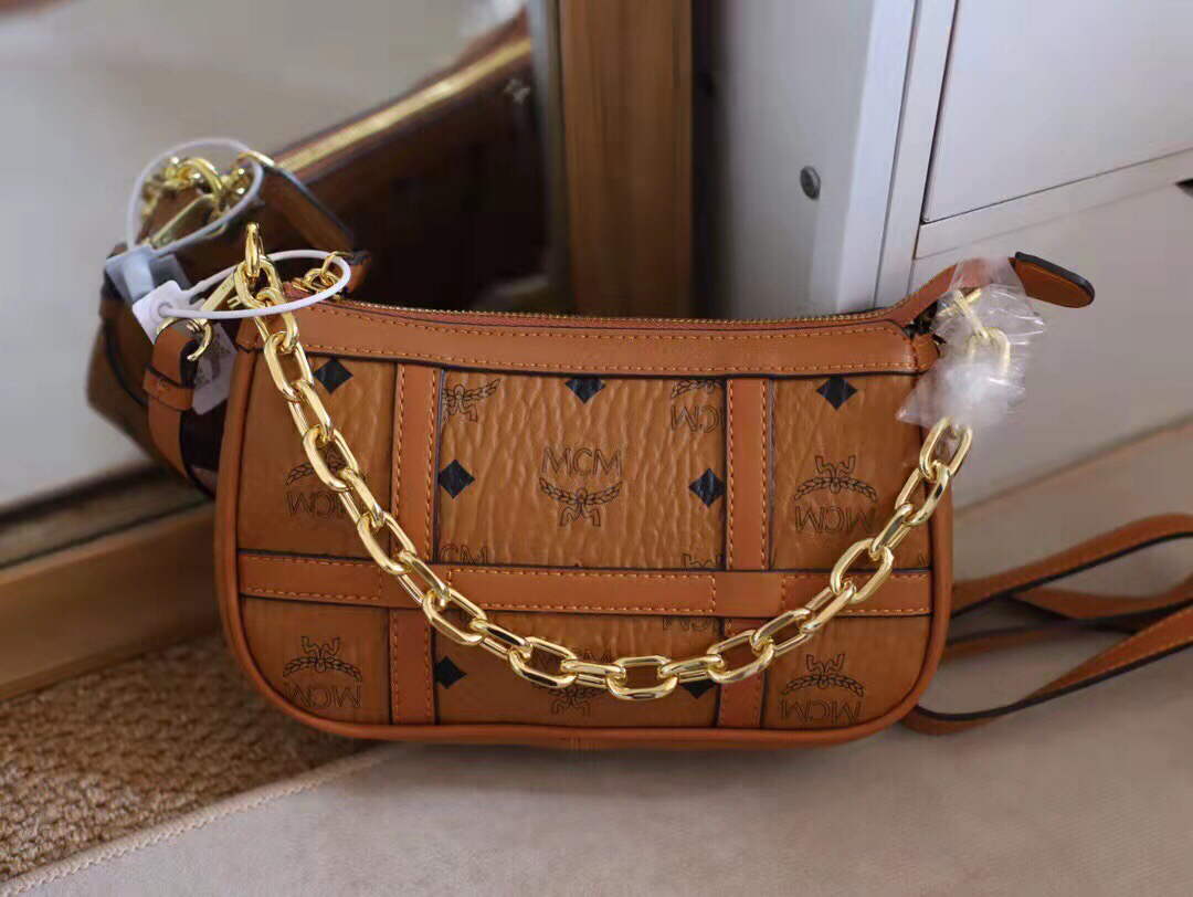 MCM MWSBAER01CO001 Aren Mini Shoulder Bag in Visetos - Default Title - View 1