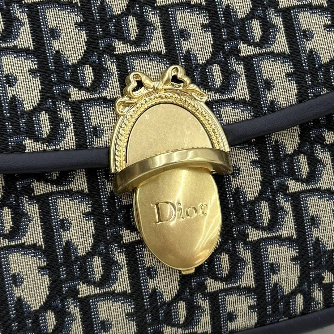 Medium Dior Médaillon Flap Bag M3920QDWP_M900  Blue Dior Oblique Jacquard - Default Title - View 4