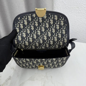 Medium Dior Médaillon Flap Bag M3920QDWP_M900  Blue Dior Oblique Jacquard - Default Title - View 8