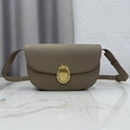 Medium Dior Médaillon Flap Bag M3920QDWP_M900 Elephant Gray Grained Calfskin - Default Title - View 1