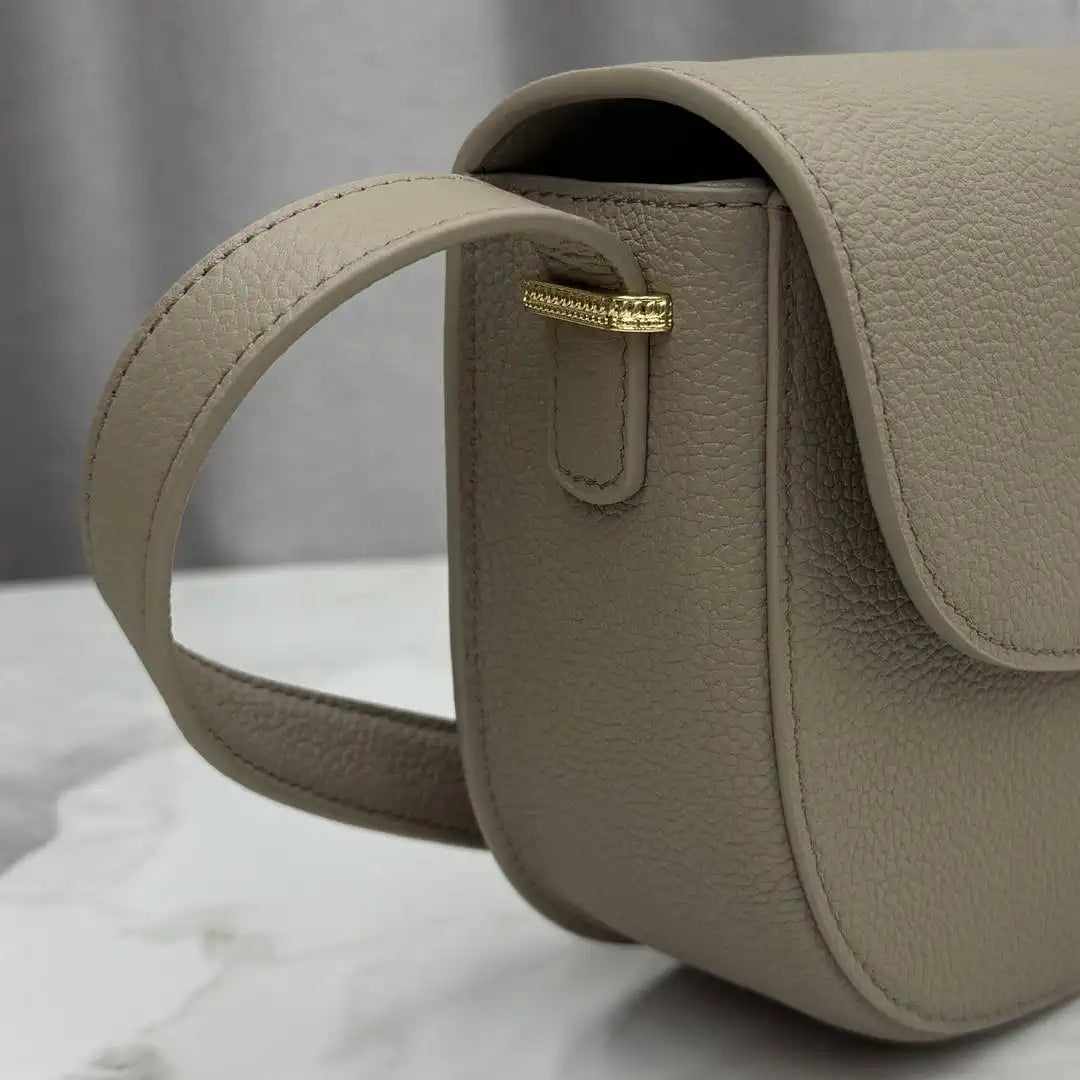 Medium Dior Médaillon Flap Bag M3920QDWP_M900 Elephant Gray Grained Calfskin - Default Title - View 3
