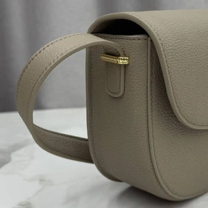 Medium Dior Médaillon Flap Bag M3920QDWP_M900 Elephant Gray Grained Calfskin - Default Title - View 3