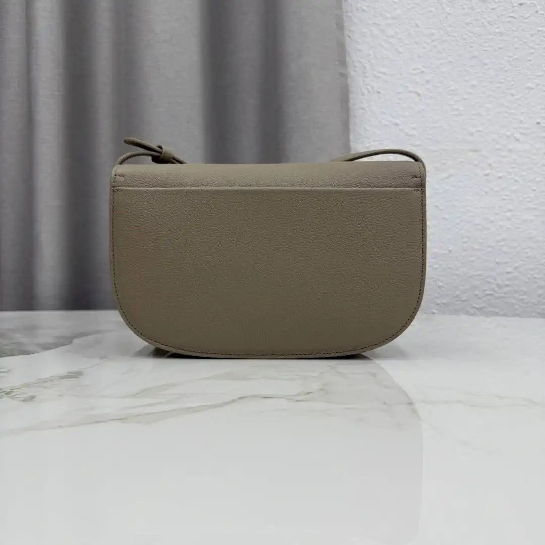 Medium Dior Médaillon Flap Bag M3920QDWP_M900 Elephant Gray Grained Calfskin - Default Title - View 5