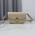 Medium Dior Médaillon Flap Bag M3920QDWP_M900 Apricot Grained Calfskin - Default Title - View 1