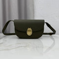 Medium Dior Médaillon Flap Bag M3920QDWP_M900 Olive Green Grained Calfskin - Default Title - View 1