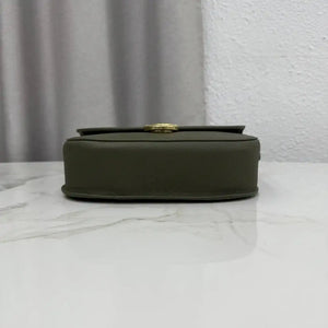 Medium Dior Médaillon Flap Bag M3920QDWP_M900 Olive Green Grained Calfskin - Default Title - View 6