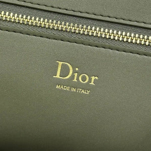 Medium Dior Médaillon Flap Bag M3920QDWP_M900 Olive Green Grained Calfskin - Default Title - View 9