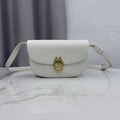 Medium Dior Médaillon Flap Bag M3920QDWP_M900 White Grained Calfskin - Default Title - View 1