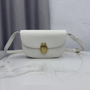 Medium Dior Médaillon Flap Bag M3920QDWP_M900 White Grained Calfskin - Default Title - View 1