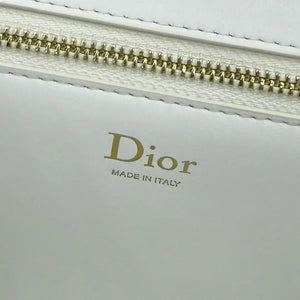 Medium Dior Médaillon Flap Bag M3920QDWP_M900 White Grained Calfskin - Default Title - View 9