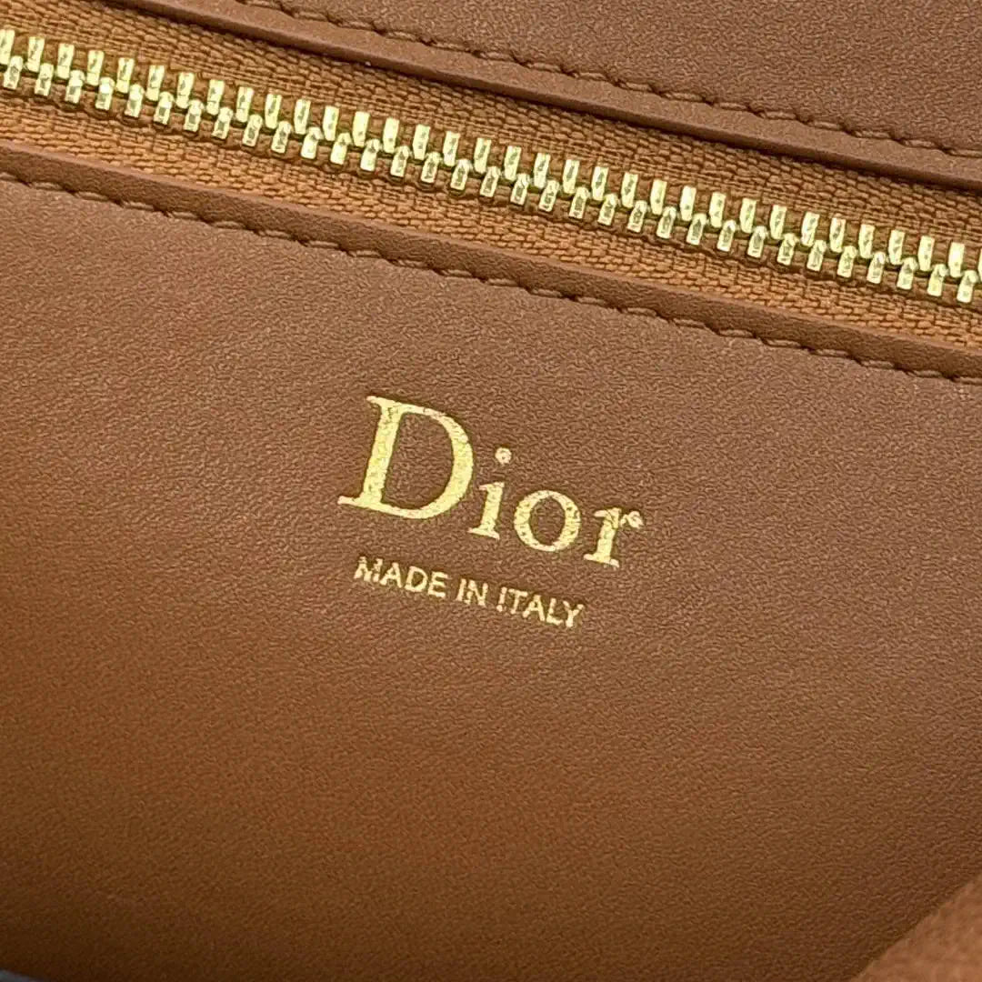 Medium Dior Médaillon Flap Bag M3920QDWP_M900 Gold Brown Grained Calfskin - Default Title - View 9