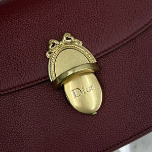 Medium Dior Médaillon Flap Bag M3920QDWP_M900 Wine Red Grained Calfskin - Default Title - View 4
