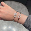 Messika 1134-PG Move Uno Pav¨¦ Flex Bangle White Gold Full Diamond Bracelet - Default Title - View 1