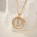 Messika 11650 White Mother-of-Pearl Lucky Move SM Necklace Pink Gold Diamond Necklace