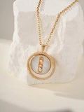 Messika 11650 White Mother-of-Pearl Lucky Move SM Necklace Pink Gold Diamond Necklace