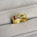 Messika 13553 Move Joaillerie Wedding Ring Yellow Gold Diamond Ring