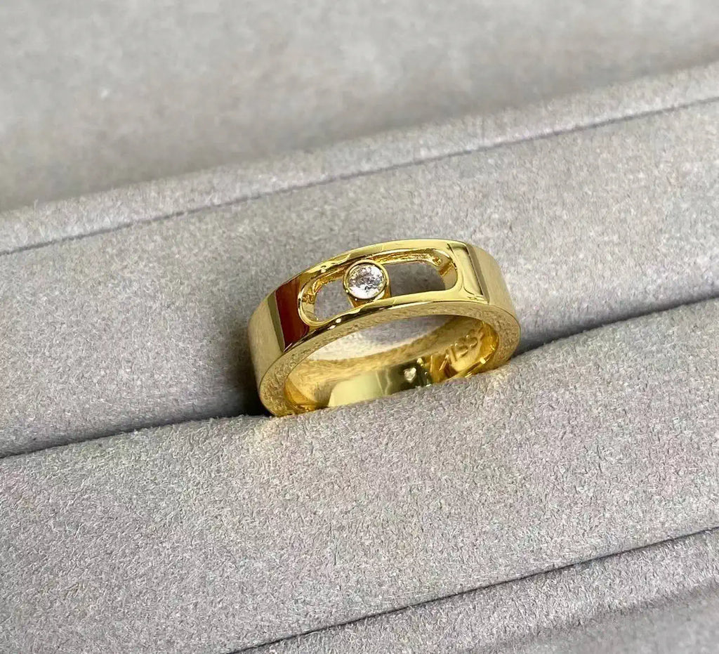 Messika 13553 Move Joaillerie Wedding Ring Yellow Gold Diamond Ring
