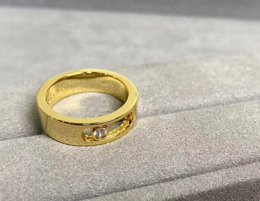 Messika 13553 Move Joaillerie Wedding Ring Yellow Gold Diamond Ring