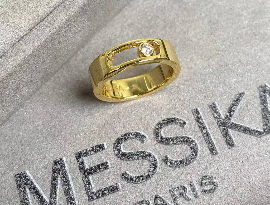Messika 13553 Move Joaillerie Wedding Ring Yellow Gold Diamond Ring