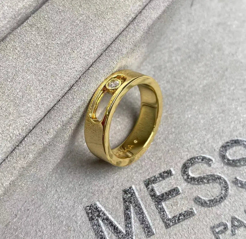 Messika 13553 Move Joaillerie Wedding Ring Yellow Gold Diamond Ring