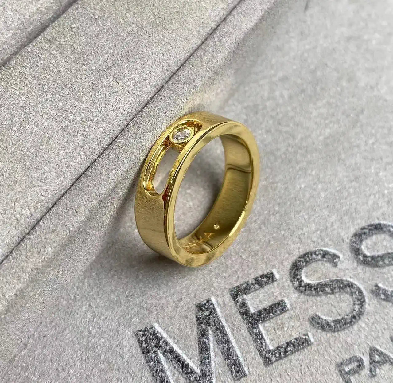Messika 13553 Move Joaillerie Wedding Ring Yellow Gold Diamond Ring