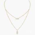 Messika White Gold Diamond Necklace Move Classique 20215 - luxibagsmall