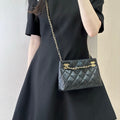 Chanel Mini Shopping Bag Lambskin & Gold-Tone Metal AS6248 Black