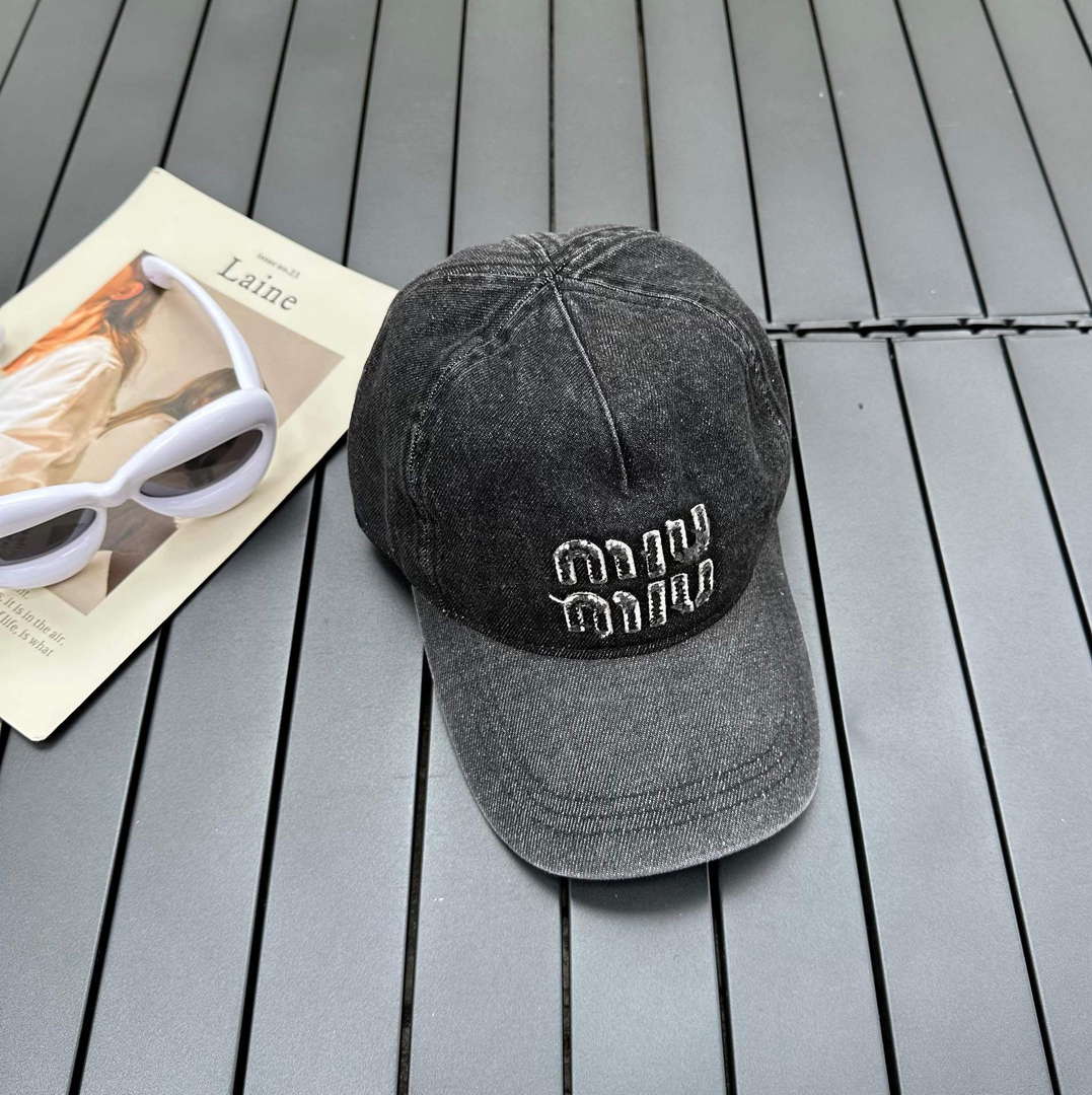 Miu Miu 5HC179 Drill Baseball Cap M56378 - Default Title - View 5