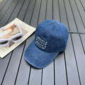 Miu Miu 5HC179 Drill Baseball Cap M56379 - Default Title - View 1