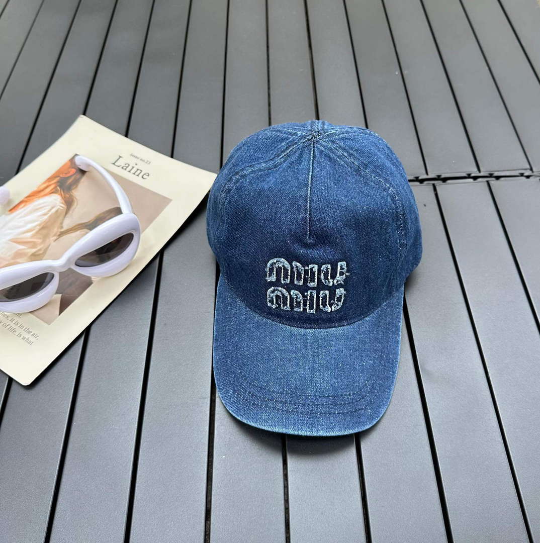 Miu Miu 5HC179 Drill Baseball Cap M56379
