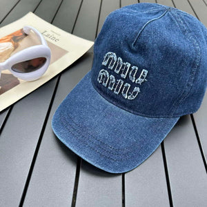 Miu Miu 5HC179 Drill Baseball Cap M56379 - Default Title - View 4