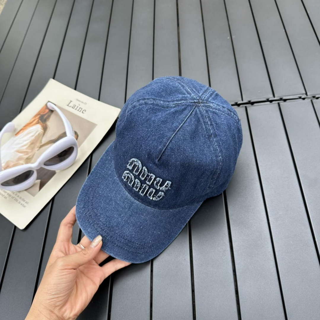 Miu Miu 5HC179 Drill Baseball Cap M56379