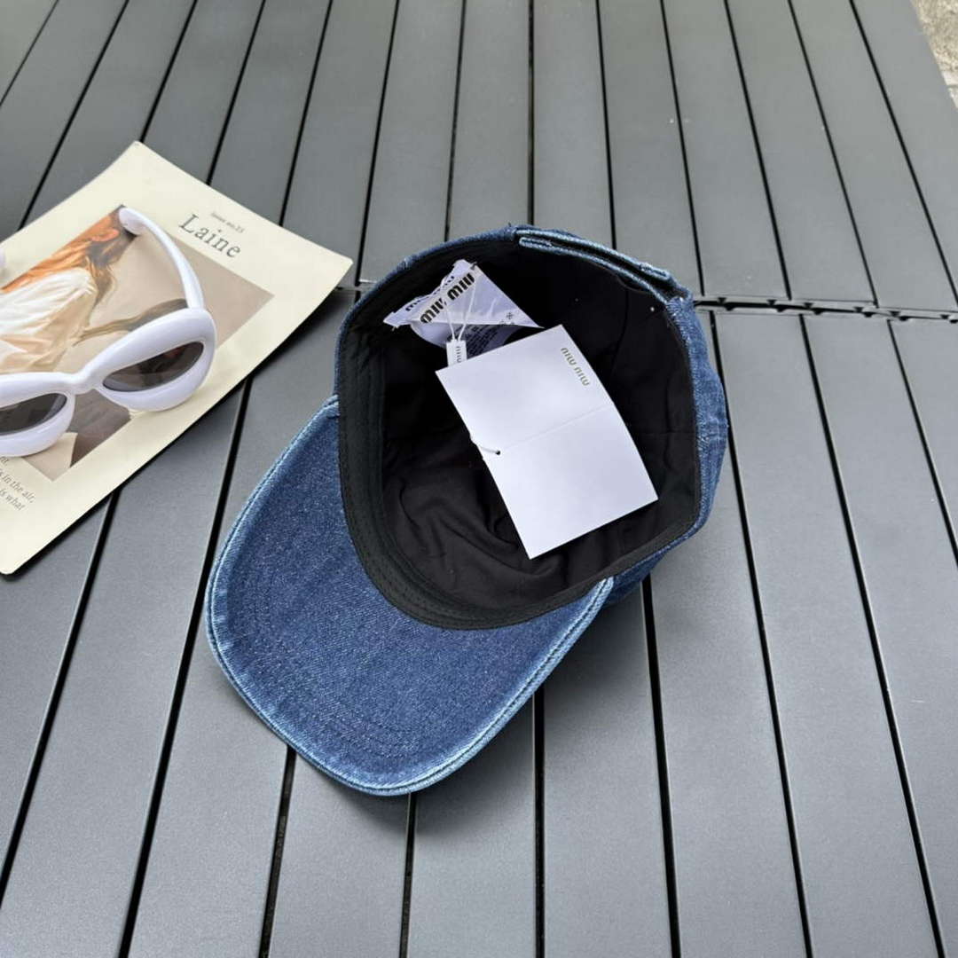 Miu Miu 5HC179 Drill Baseball Cap M56379