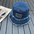 Miu Miu 5HC196 Denim Bucket Hat M56380 - Default Title - View 1
