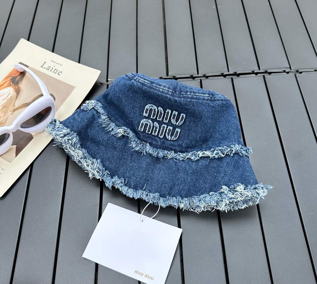 Miu Miu 5HC196 Denim Bucket Hat M56380