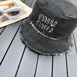 Miu Miu 5HC196 Denim Bucket Hat M56381 - Default Title - View 2