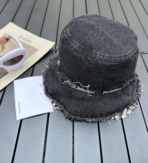 Miu Miu 5HC196 Denim Bucket Hat M56381 - Default Title - View 7
