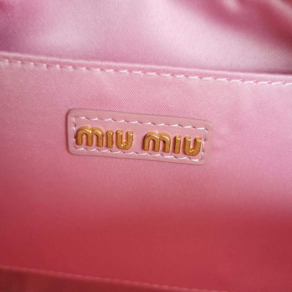 MiuMiu 5BB123 Matelass¨¦ nappa leather handbag Alabaster Pink