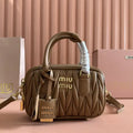 MiuMiu 5BB123 Matelassé nappa leather handbag  MU1007
