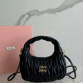 MiuMiu 5BC125 Small Matelass¨¦ nappa leather handbag Black - Default Title - View 1