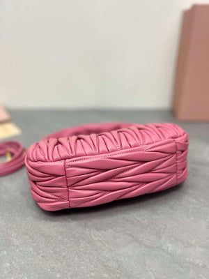 MiuMiu 5BC125 Small Matelass¨¦ nappa leather handbag Pink - Default Title - View 4