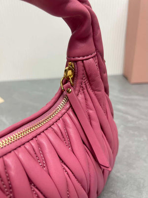 MiuMiu 5BC125 Small Matelass¨¦ nappa leather handbag Pink - Default Title - View 6