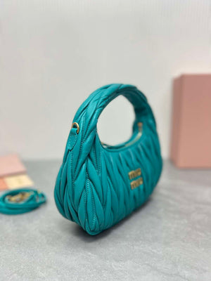 MiuMiu 5BC125 Small Matelass¨¦ nappa leather handbag Dark Green - Default Title - View 4
