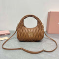 MiuMiu 5BC125 Small Matelass¨¦ nappa leather handbag Caramel - Default Title - View 1