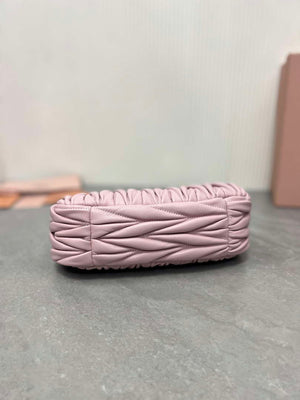 MiuMiu 5BC125 Small Matelass¨¦ nappa leather handbag Light Pink - Default Title - View 5